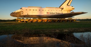 Carrying Space Shuttle Atlantis