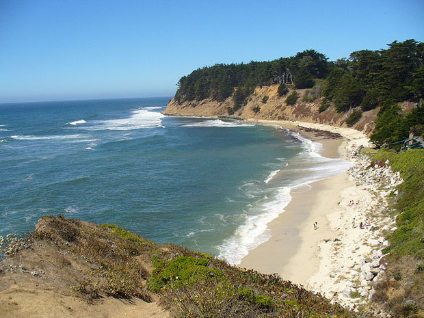The beach at Half Moon Bay