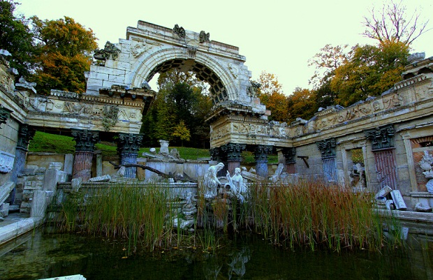 Roman ruins in the Gardens