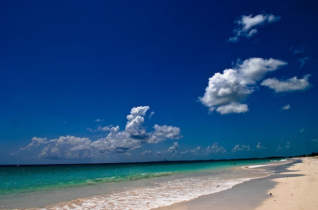 Pink Sand Beach Clear Sky Clear Sea