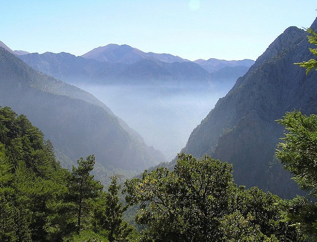 Samaria Gorge from above
