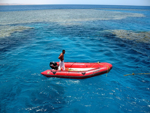 Red Boat in Red Sea