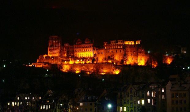 Heidelberg Castle at night